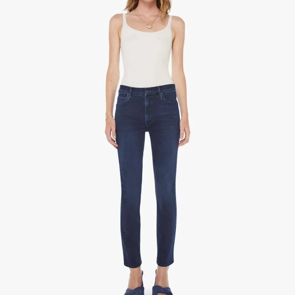 Mother Jeans - The Mid Rise Dazzler Ankle Dark Denim - Size 27(Size tag missing)